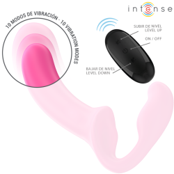 amy double vibrateur 20 cm rose télécommande