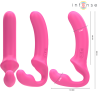 amy double vibrateur 20 cm rose télécommande