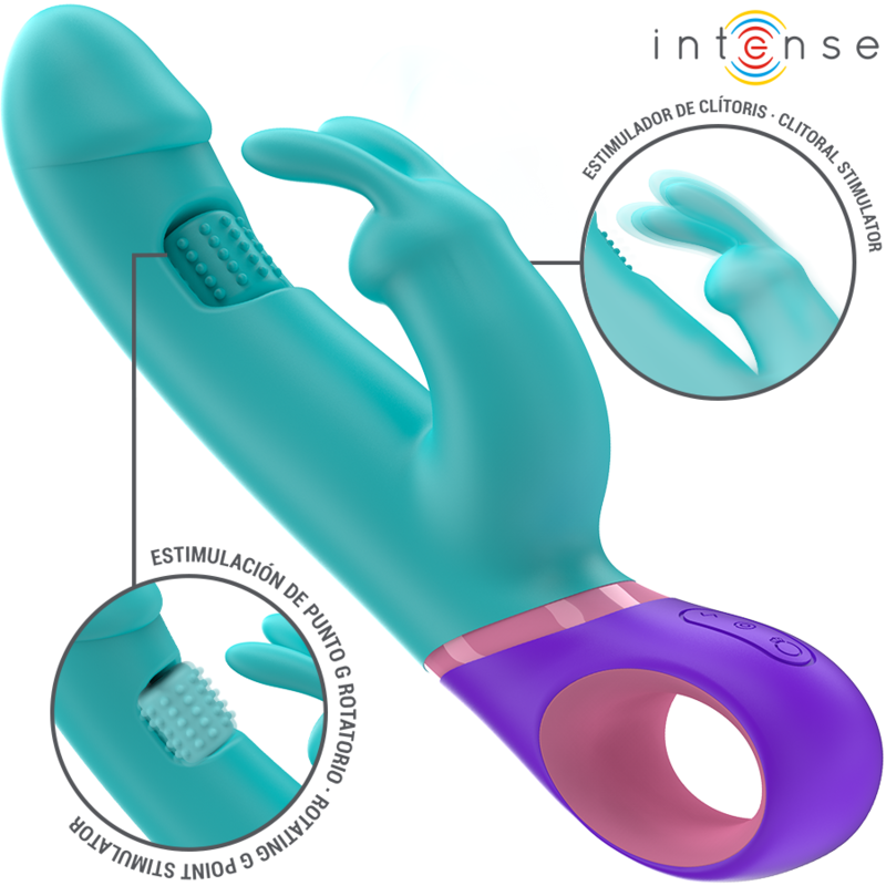 monica vibrateur rabbit avec stimulateur de point g rotatif bleu monica vibrateur rabbit avec stimulateur de point g rotatif bleu