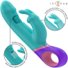 monica vibrateur rabbit avec stimulateur de point g rotatif bleu