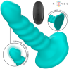 buffy vibrateur taille s design spirale 10 vibrations télécommande bleue