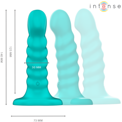 buffy vibrateur taille s design spirale 10 vibrations télécommande bleue