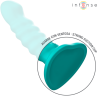 buffy vibrateur taille s design spirale 10 vibrations télécommande bleue