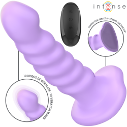 brenda vibrateur taille m design spirale 10 vibrations violet télécommande