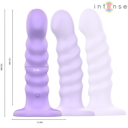 brenda vibrateur taille m design spirale 10 vibrations violet télécommande