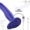 shorty vibrateur avec ventouse télécommande bleue