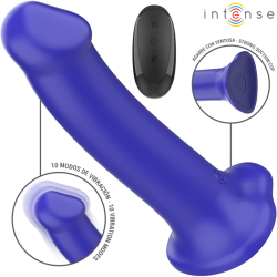 victoria vibrateur avec ventouse 10 vibrations bleu foncé télécommande