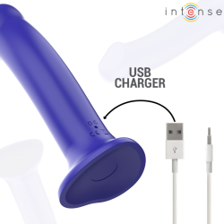 victoria vibrateur avec ventouse 10 vibrations bleu foncé télécommande