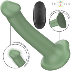 becca vibrateur avec ventouse 10 vibrations télécommande verte