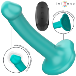 katie vibrateur avec ventouse 10 vibrations télécommande bleue