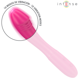 belinda vibrateur 19 cm flexible 10 vibrations rose