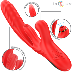 karol vibrateur multifonction poussée & stimulation & ondes stimulantes rouge