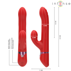 lele vibrateur multifonction rotatif & oscillant & stimulant rouge