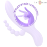 miko triple vibrateur lapin & stimulateur & anal 7 vibrations violet