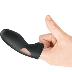 alan vibrateur de doigts en silicone noir