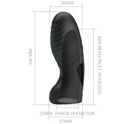 alan vibrateur de doigts en silicone noir