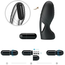 alan vibrateur de doigts en silicone noir
