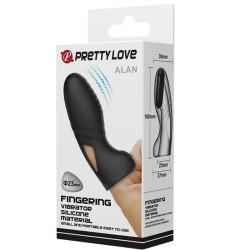 alan vibrateur de doigts en silicone noir