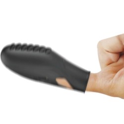 vibrateur doigt en silicone gilo noir