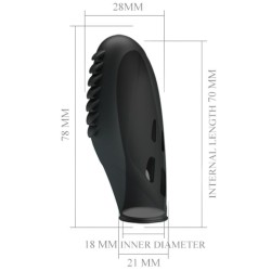 vibrateur doigt en silicone gilo noir