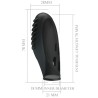 vibrateur doigt en silicone gilo noir