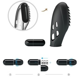 vibrateur doigt en silicone gilo noir