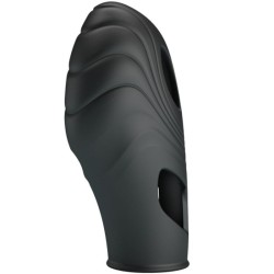vibrateur de doigt en silicone lich noir