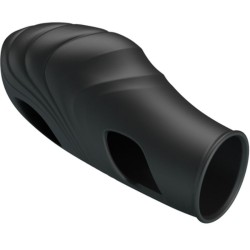 vibrateur de doigt en silicone lich noir