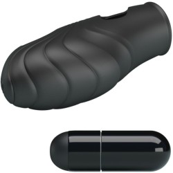 vibrateur de doigt en silicone lich noir