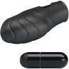 vibrateur de doigt en silicone lich noir