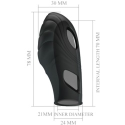 vibrateur de doigt en silicone lich noir