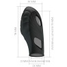 vibrateur de doigt en silicone lich noir