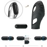vibrateur de doigt en silicone lich noir