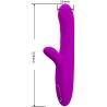 vibrateur multifonction angelique + stimulateur de clitoris violet