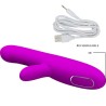 vibrateur multifonction angelique + stimulateur de clitoris violet