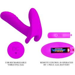 masseur & vibrateur 12 vibrations télécommande violet