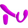 thunderbird double vibrateur strap-on avec télécommande violet