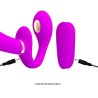 thunderbird double vibrateur strap-on avec télécommande violet