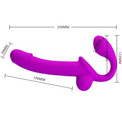 stimulateur double strap-on kelpie violet