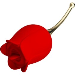 rose lover stimulateur de clitoris rose 12 vibrations rouge