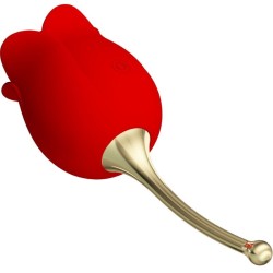 rose lover stimulateur de clitoris rose 12 vibrations rouge