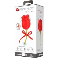 rose lover stimulateur de clitoris rose 12 vibrations rouge