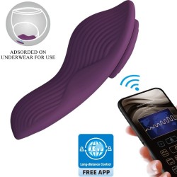 mane lay on masseur de clitoris 10 vibrations télécommande violet