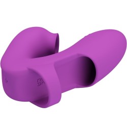 vibrateur de doigts athena avec stimulateur de clitoris violet