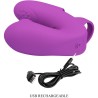 vibrateur de doigts athena avec stimulateur de clitoris violet