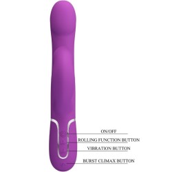 vibrateur et stimulateur multifonction 4 en 1 violet