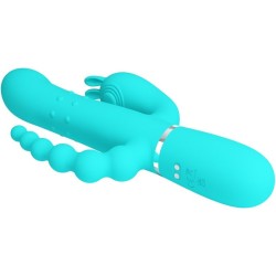 cammy 4 en 1 vibrateur multifonction tripple rabbit bleu