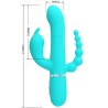 cammy 4 en 1 vibrateur multifonction tripple rabbit bleu