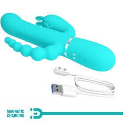 cammy 4 en 1 vibrateur multifonction tripple rabbit bleu