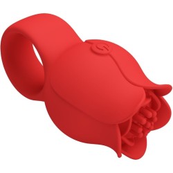 vibrateur de doigt en forme de jae rose 10 vibrations rouge